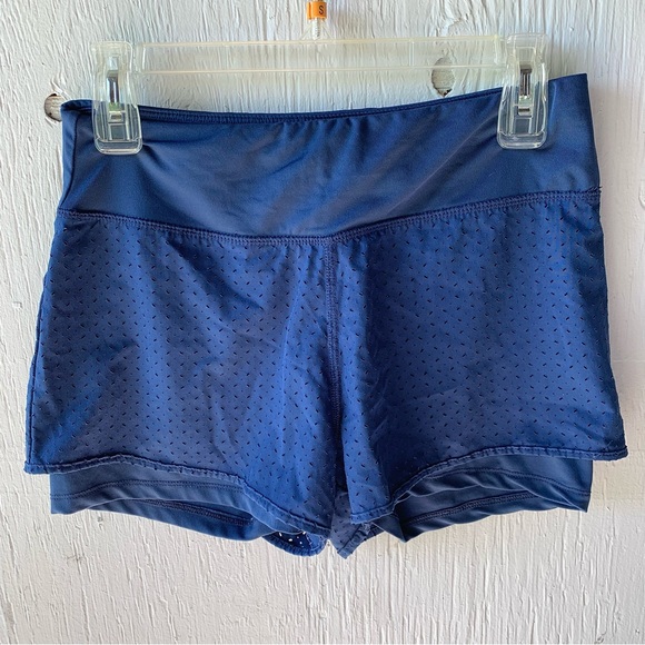 Marika Lined Cutout Athletic Shorts size S | Cutout Overlay atop Fitted Shorts - Picture 6 of 8